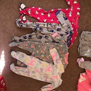 Baby girl footie pajamas